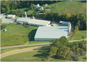 Aerial view of our Walnut Creek, OH facility.